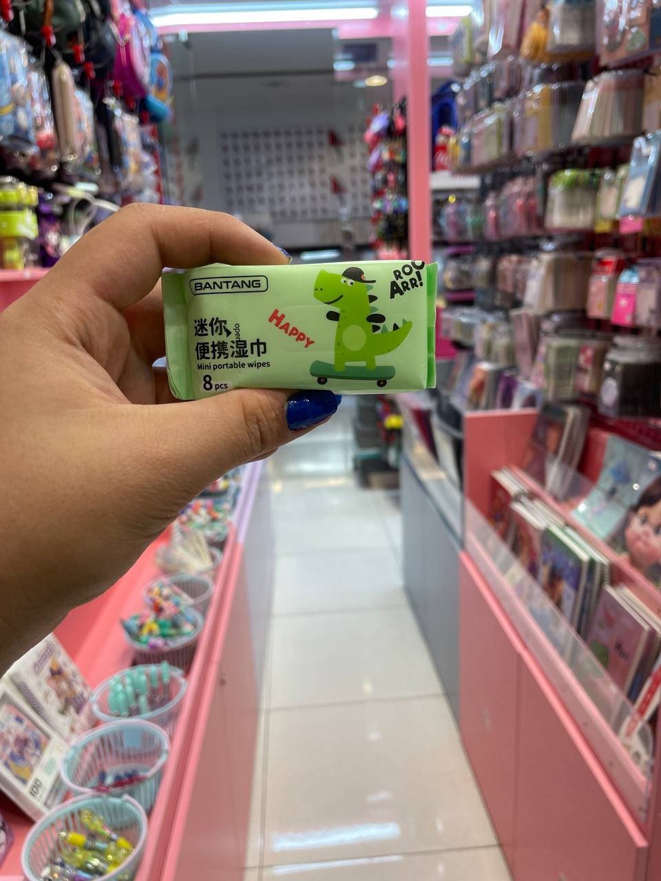 دستمال مرطوب طرح دایناسور سبز