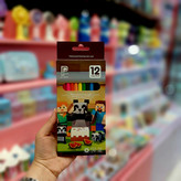 مداد رنگی طرح مانکرافت ۱۲ عددی (وارداتی)